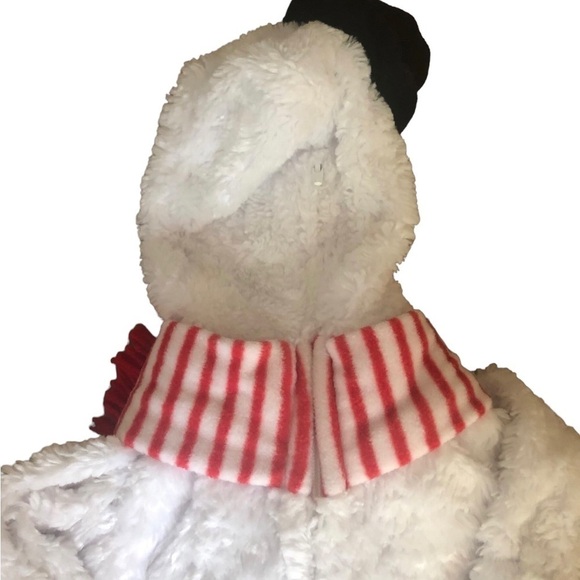 Frosty The Snowman Infant Halloween Costume Scarf and Top Hat White Plush 0-9MO - Picture 6 of 12
